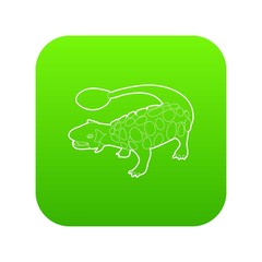 Scolosaurus icon green vector isolated on white background