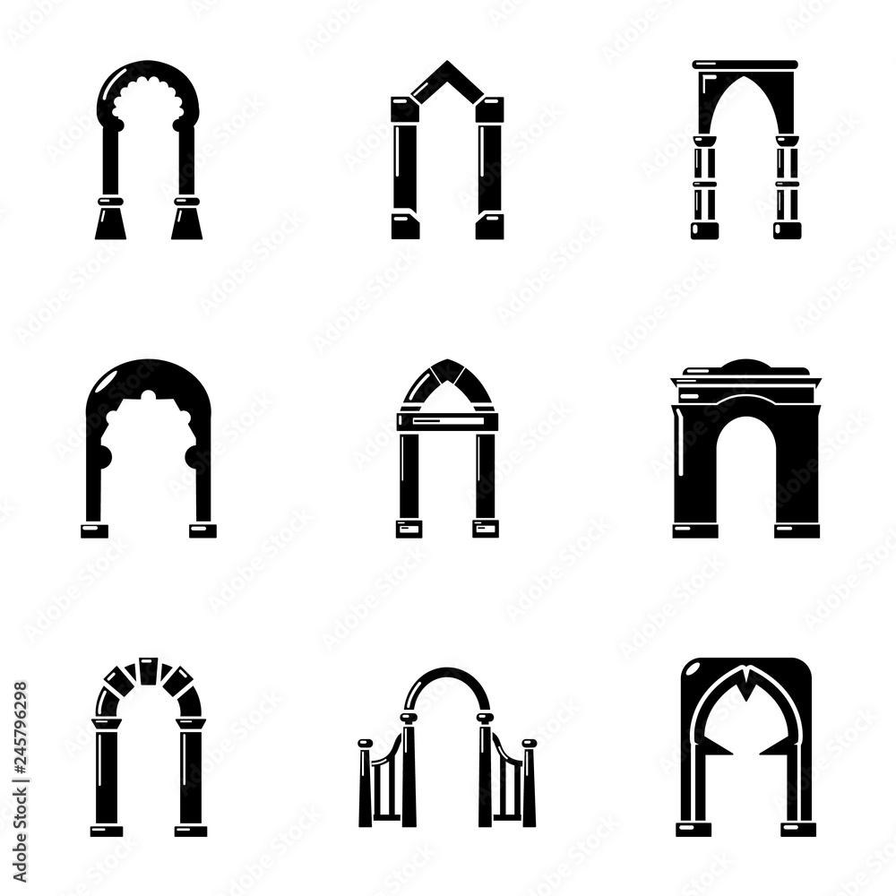 Poster high vault icons set. simple set of 9 high vault vector icons for web isolated on white background