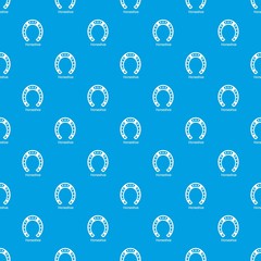 Horseshoe pattern vector seamless blue repeat for any use