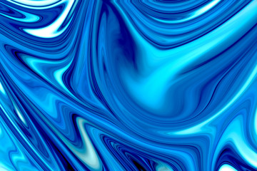 Modern Art Pattern. Liquid Abstract Ice Winter Pattern With Blue Graphics Color Art Form. Digital Background With Abstract Liquid Flow.