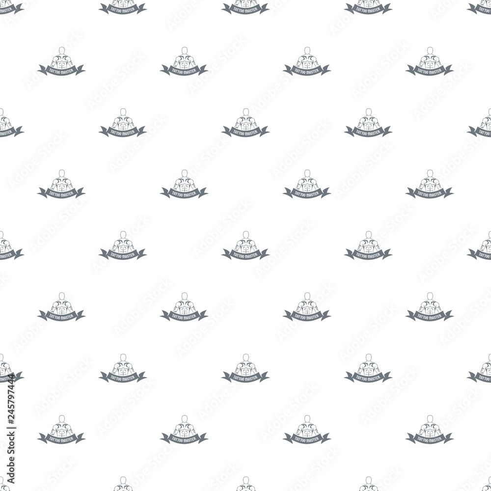 Poster tattoo master pattern vector seamless repeat for any web design