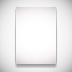 Realistic Paper Card On White Wall With Shadow