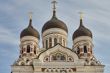 Fototapeta na wymiar Alexander-Newski-Kathedrale Tallinn drei Türme