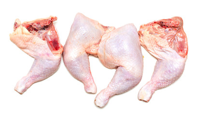 chicken meat on white background