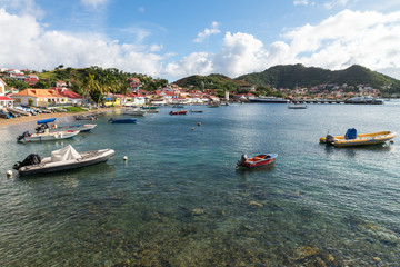 Fototapeta na wymiar Vue sur le bourg de Terre de Haut - Les Saintes - Guadeloupe