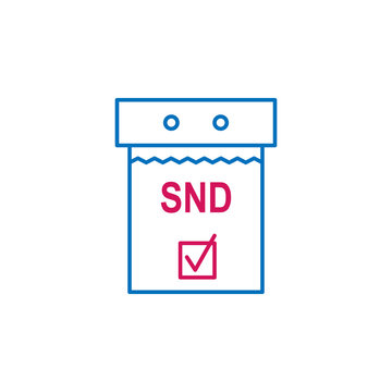 Elections, calendar outline colored icon. Can be used for web, logo, mobile app, UI, UX