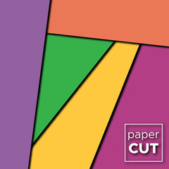 Obraz premium Background with Paper Cut shapes