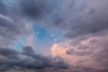Beautiful cloudscape with pinks and greys 0671