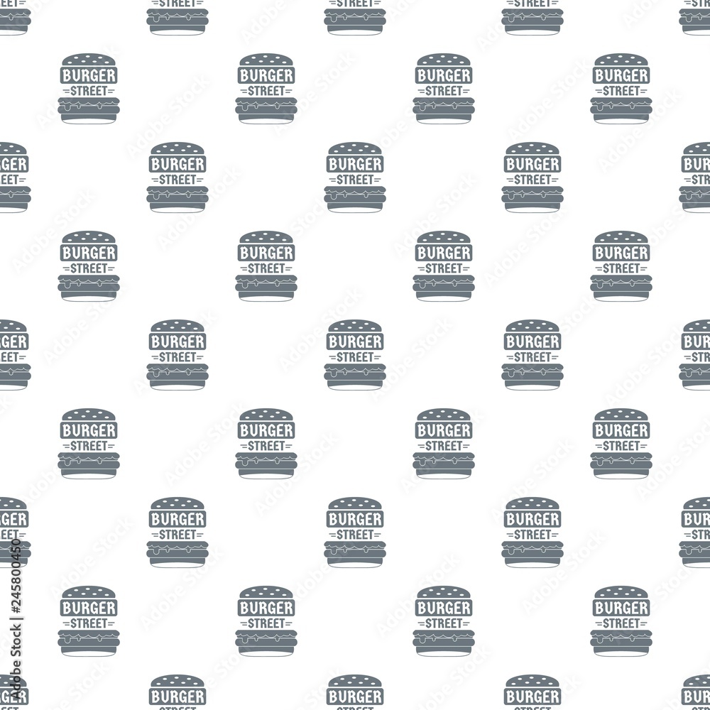 Poster big street burger pattern vector seamless repeat for any web design