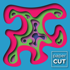 Fototapeta premium Background with Paper Cut shapes