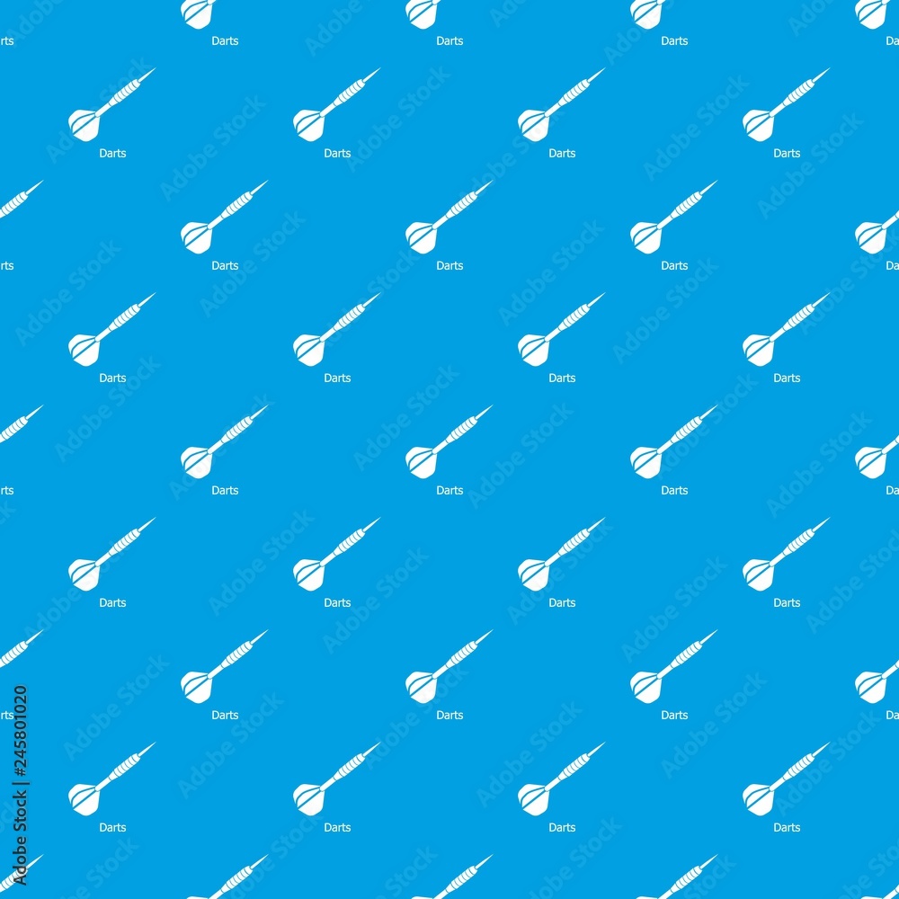 Poster darts pattern vector seamless blue repeat for any use