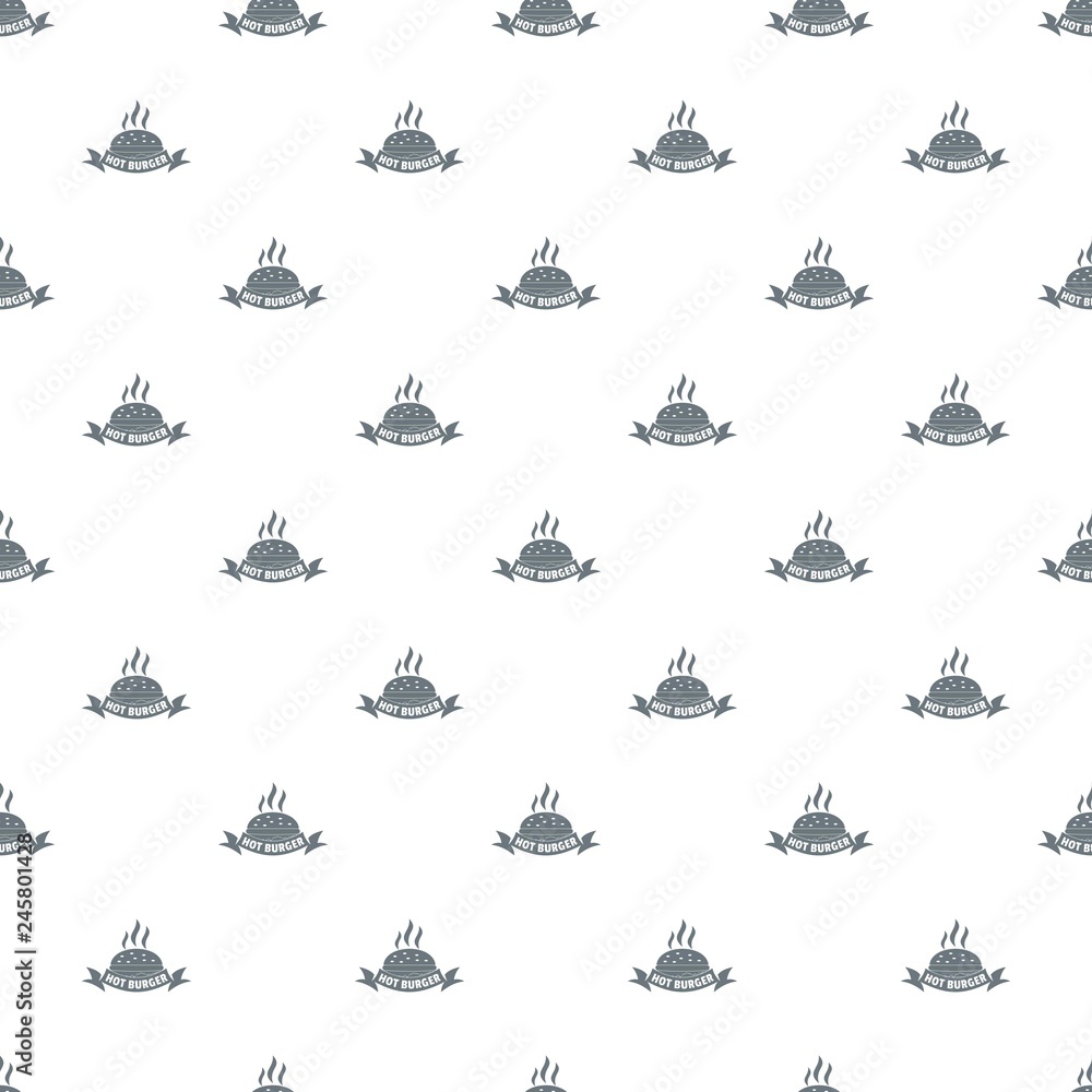 Poster hot burger pattern vector seamless repeat for any web design