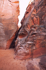 entrance into a slot canyon in Page Arizona known as Antelope Canyon X