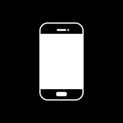 Handy Smartphone - Piktogramm - Symbol Icon Logo - schwarz weiß 