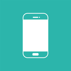Handy Smartphone - Piktogramm - Symbol Icon Logo - mint weiß 
