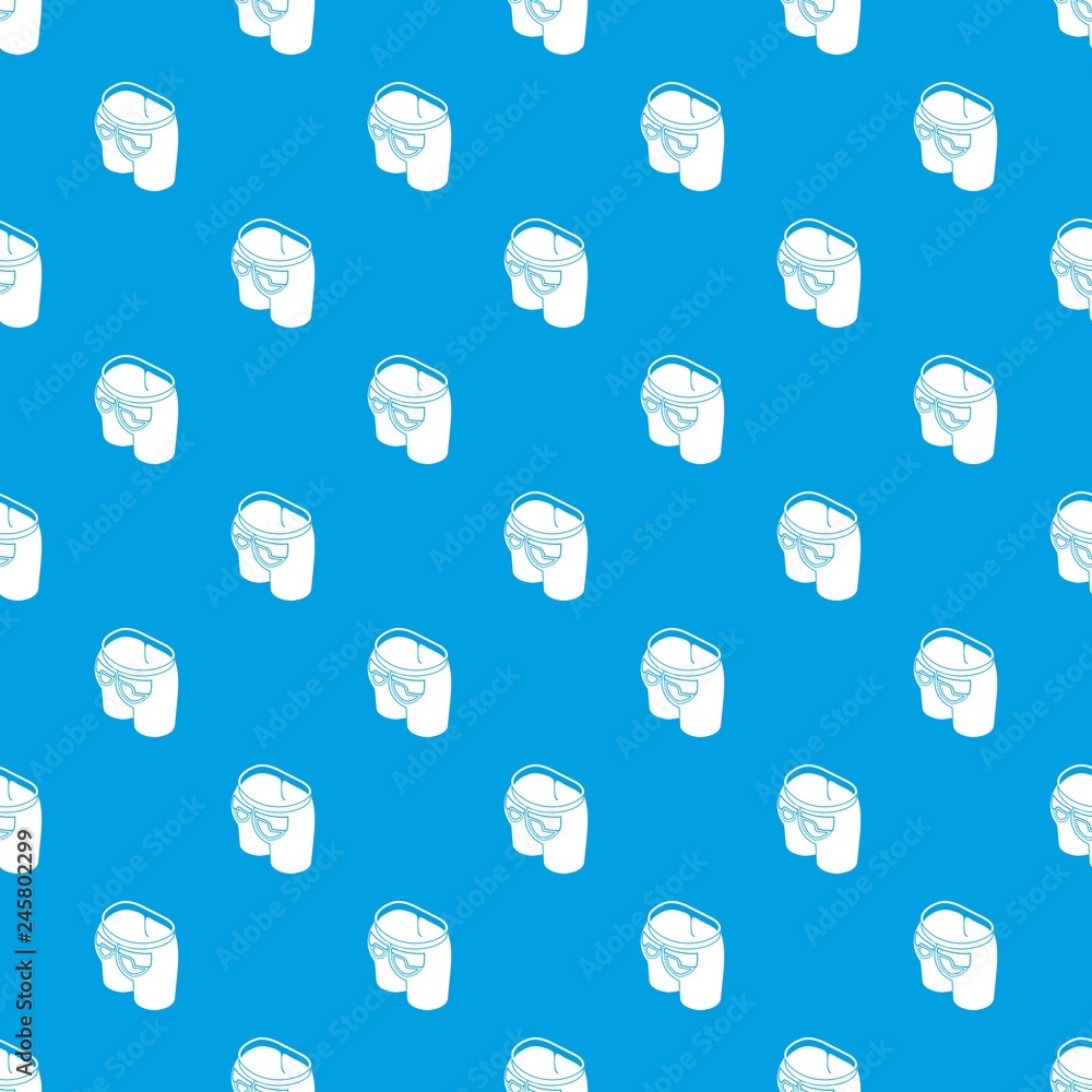 Poster modern back pocket pattern vector seamless blue repeat for any use