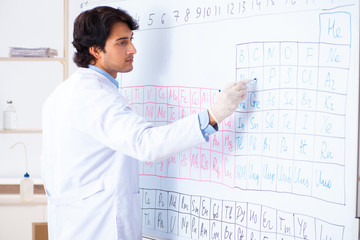 Young chemist working in the lab 