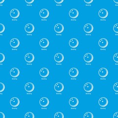 Bowling ball pattern vector seamless blue repeat for any use