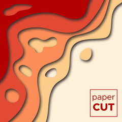 Background with Paper Cut shapes