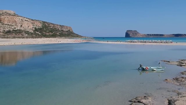 Balos (Cr&egrave;te &ndash; Gr&egrave;ce) &ndash; Vue a&eacute;rienne du lagon