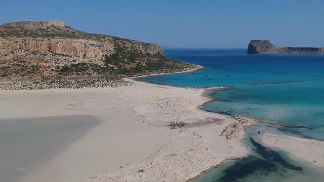 Balos (Cr&egrave;te &ndash; Gr&egrave;ce) &ndash; Vue a&eacute;rienne du lagon