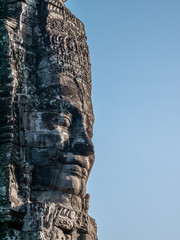 face of buddha temple in cambodia angkor