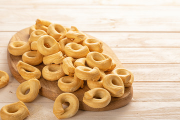 Savory taralli as a tradizional Italian snack