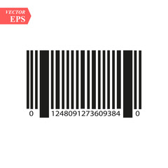 Barcode simple icon on white background eps10