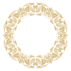 Circular baroque ornament.