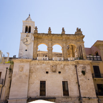 Sedile Palace in Mercantile Square of Bari Old Town, Italy