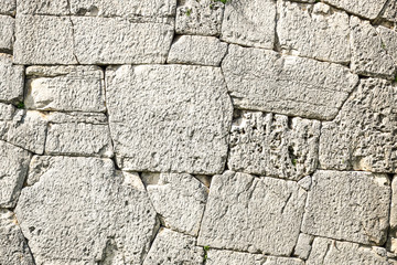 Polygonal walls built from the 7th to the 2nd century BC. The large boulders are interlocked with each other without lime