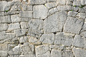 Polygonal walls built from the 7th to the 2nd century BC. The large boulders are interlocked with each other without lime