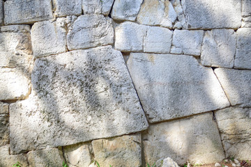 Polygonal walls built from the 7th to the 2nd century BC. The large boulders are interlocked with each other without lime
