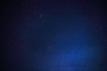Naklejka na ściany i meble Night sky with lot of stars, space background, astrophoto with long exposure