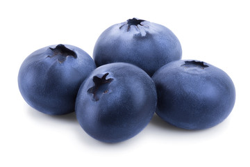 fresh blueberry isolated on white background closeup