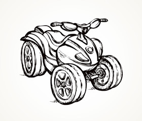 Quad bike. Vector drawing