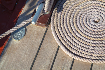 authentic nautical background with ropes forming a spiral