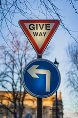 Give way sign