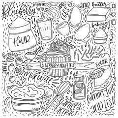 Step by step blueberry muffin recipe. 