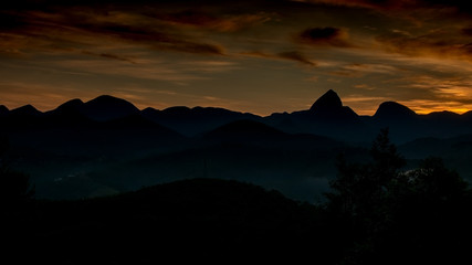 Sunrise in the  in the mountains of Itaipava, Petrópolis, Rio de Janeiro