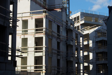 Baustelle, Wohnungsbau in der Großstadt