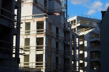 Baustelle, Wohnungsbau in der Großstadt
