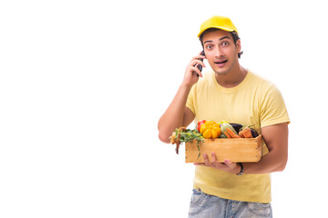 Concept of shopping delivery isolated on white background