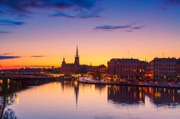 Fototapeta na wymiar Stockholm sunset view