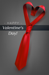 Valentine's day heart tie