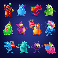 set of cute monsters © mollicart