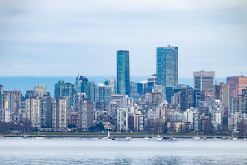 Vancouver downtown view from Jericho beach