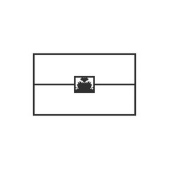 Haiti flag icon in black outline flat design. Independence day or National day holiday concept.