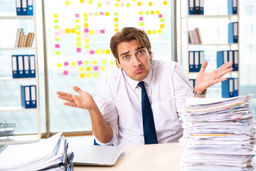 Busy businessman working in the office
