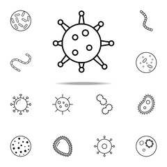 virus icon. Bacteria icons universal set for web and mobile